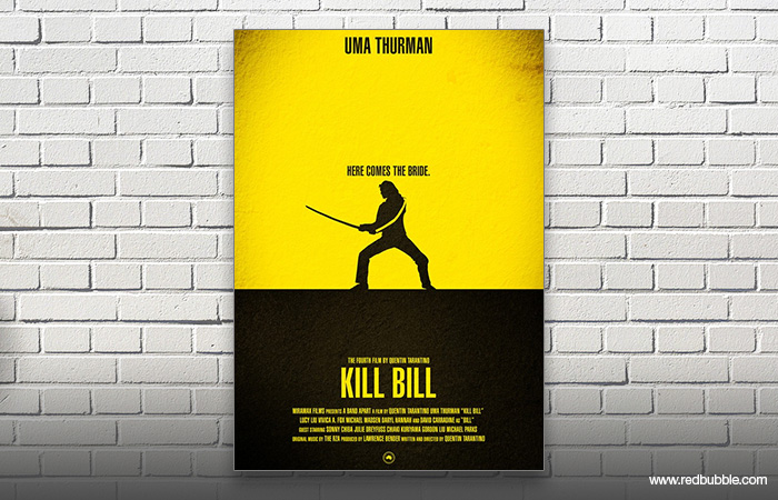 Plakat fra filmen Kill Bill med Uma Thurman