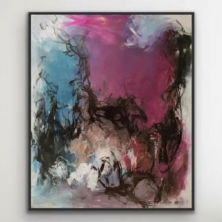 Akryl maleri PURPLE RAIN af Art by Tenna malet i 2022