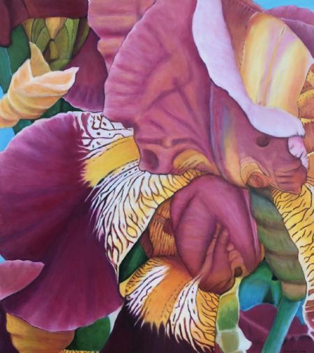 Akryl maleri Iris af Eva Vith Christensen malet i 2022