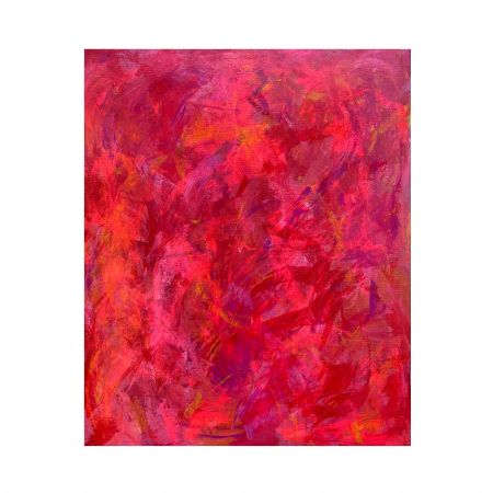 Akryl maleri Red Symphony af Annette Lyager malet i 2024