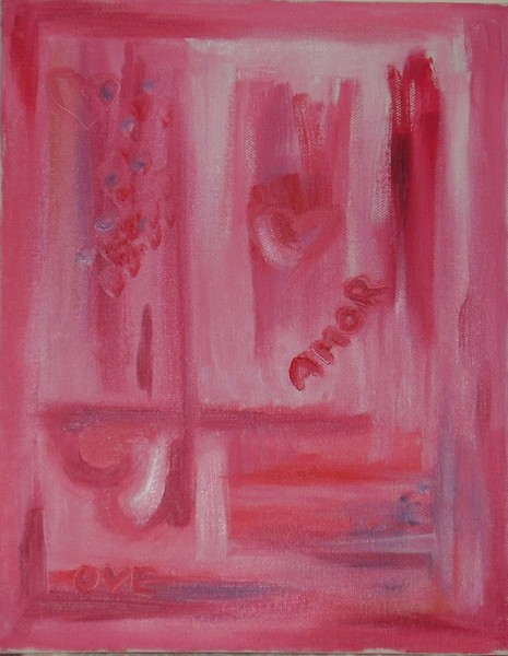 Akryl maleri Kærlighed af Karina Lund Andersen malet i 2006