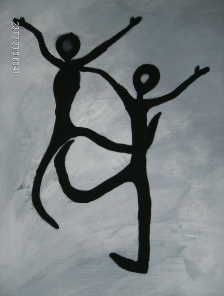 Akryl maleri Joy af Tinnii malet i 2008
