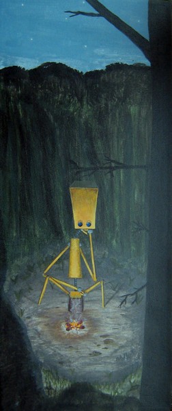 Akryl maleri Deep thoughts af Bernhardt malet i 2009
