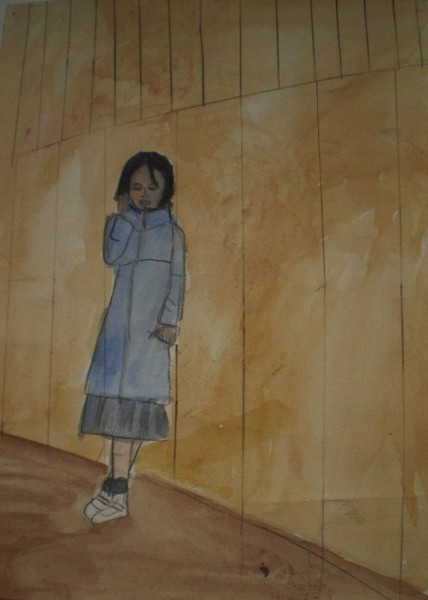 Akvarel maleri Stina af Mette Norrie malet i 2001