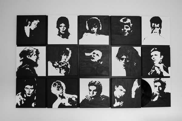 Akryl maleri David Bowie af Alex Dalum malet i 2010
