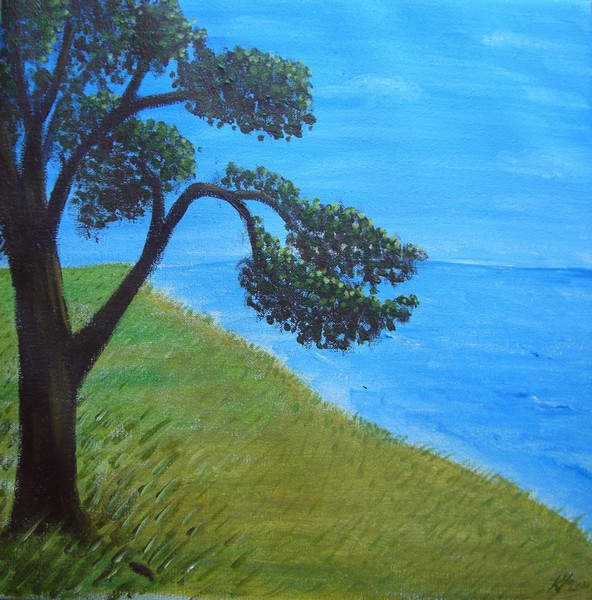 Akryl maleri Træet af Karina Iversen malet i 2011