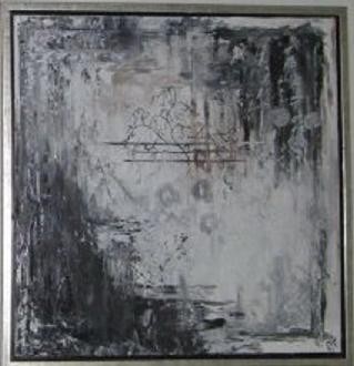 Olie maleri Uden titel af CH Kunst malet i 2007
