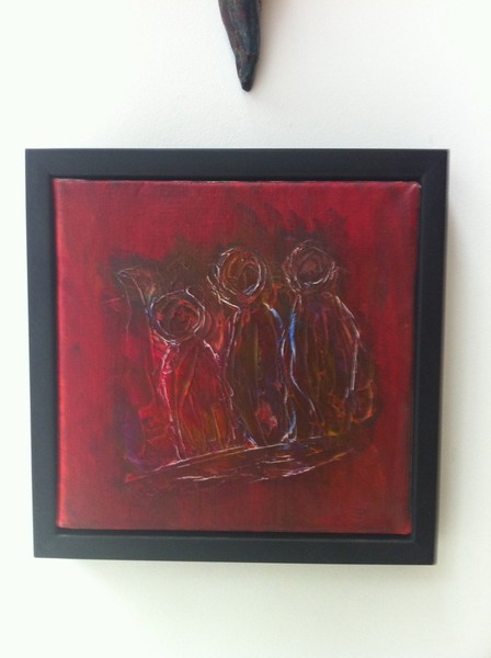Akryl maleri Tre vise mænd af Me and my Art malet i 2011