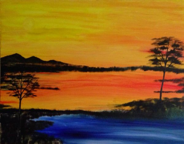  maleri African sunset af ConnieMichelle malet i 2014