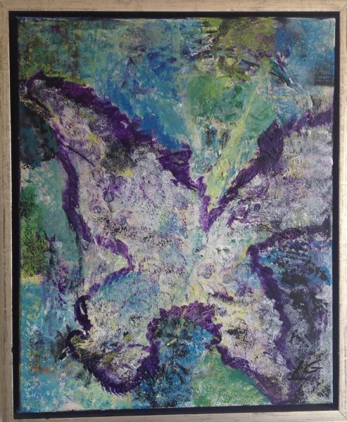 Akryl maleri Butterfly af Log malet i 2013