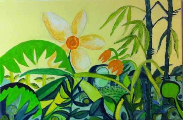 Akryl maleri Vegetation af RAS malet i 2014