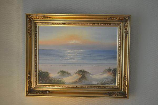 Olie maleri Vesterhavet af G Jøns malet i 