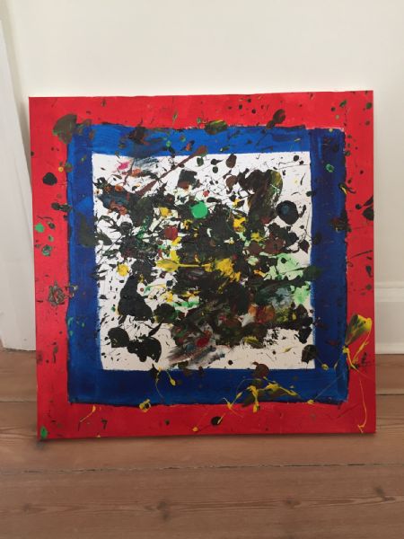 Blandede medier maleri Mixed emotions af julius Molin malet i 2017