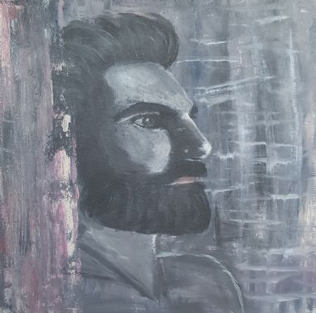 Akryl maleri Ham af KP malet i 2018