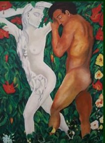 Olie maleri Dispassion af Sonia Zuniga malet i 2010