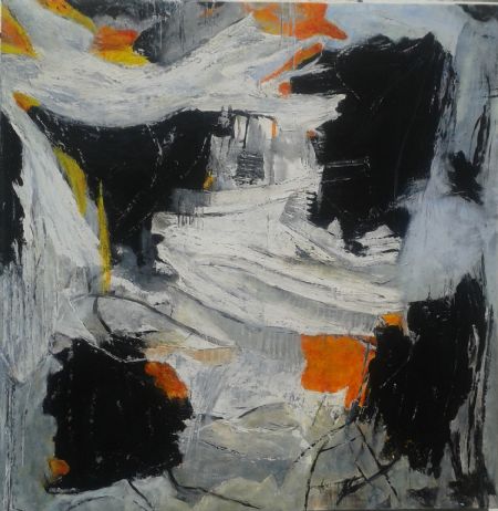 Akryl maleri Farvekomposition 2 af Bodil Agerskov malet i 2015