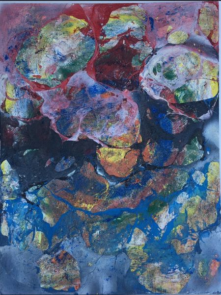 Akryl maleri Nr 36 af kim sommer malet i 2018