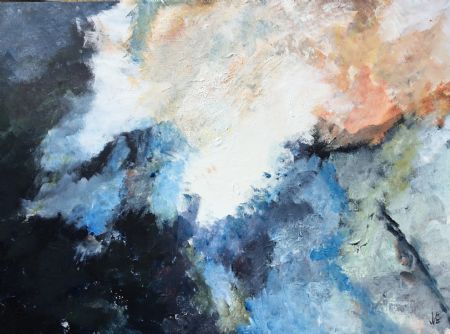 Akryl maleri Clouds af Mette Matz malet i 2019
