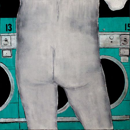 Olie maleri Washing day af Kenneth Henckel malet i 2019