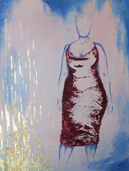 Akryl maleri Woman3 2020 af KL art malet i 2020