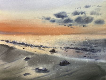  maleri Havet af Eugenia Melamud malet i 2021