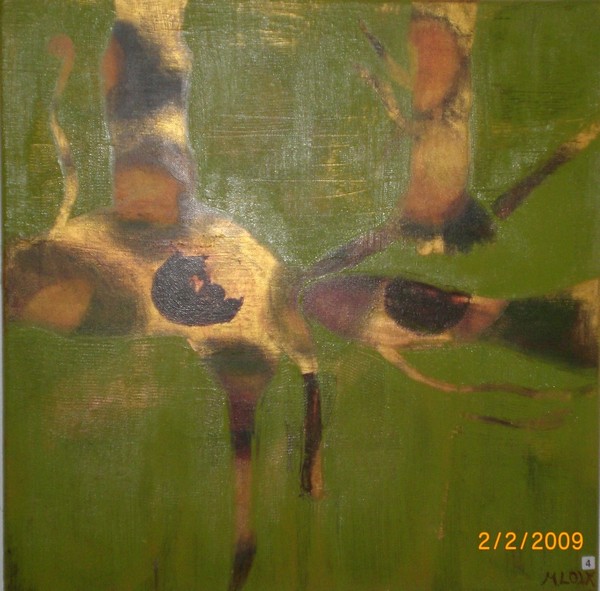 Akryl maleri Unavngivet af Margit Lolk malet i 2009