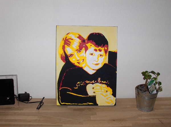  maleri Karina og Mike af Mostie malet i 2009
