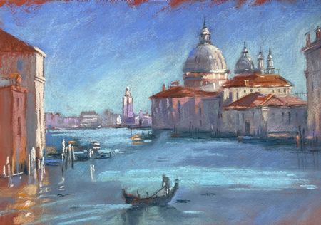 Blandede medier maleri Venedig af Galina Landbo malet i 