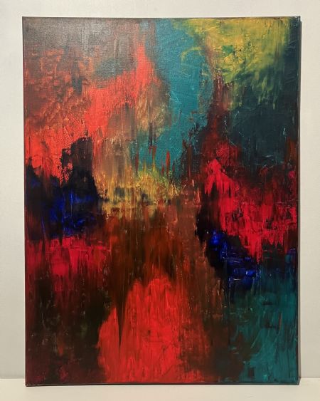 Akryl maleri Nr 147 af kim sommer malet i 2019
