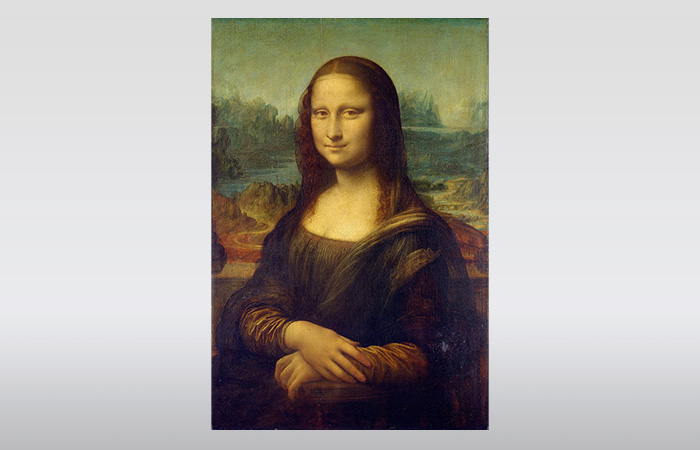 Det berømte portrætmaleri af Mona Lisa af Leonardo Da Vinci