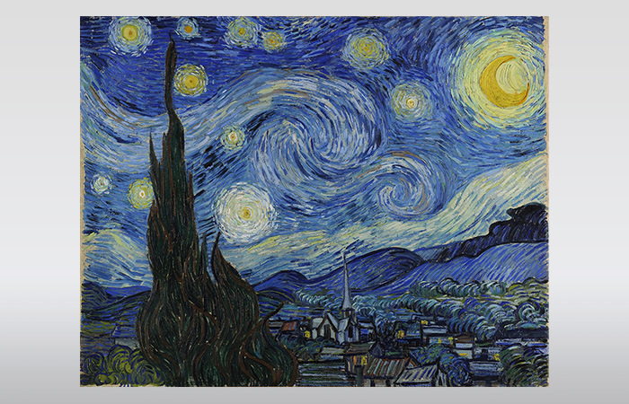 Maleriet stjernenatten af Hollandske Van Gogh