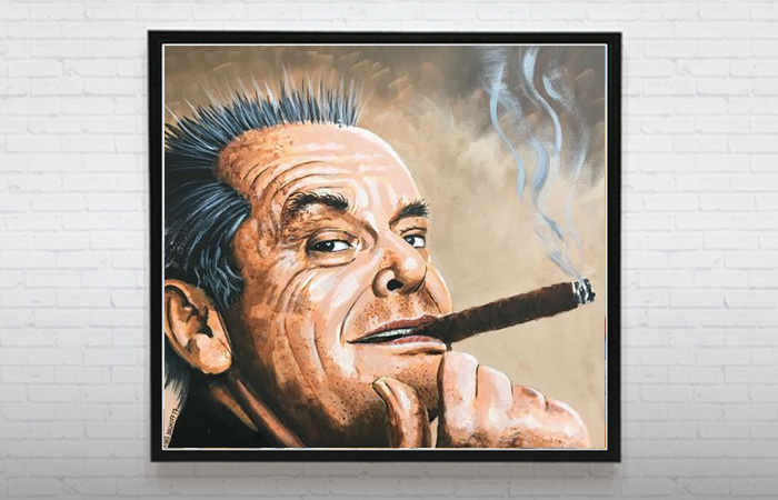 Maleri af Jack Nicholson af kunstneren Henning Dalhoff