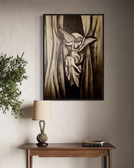 Akryl maleri Angel af Leila A. Jansen malet i 2019