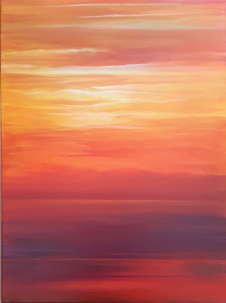 Akryl maleri Tequila Sunrise af Vibeke Nyholm malet i 2016