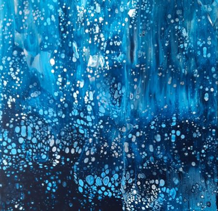 Akryl maleri Rainy day af Tina Sjørslev malet i 2023