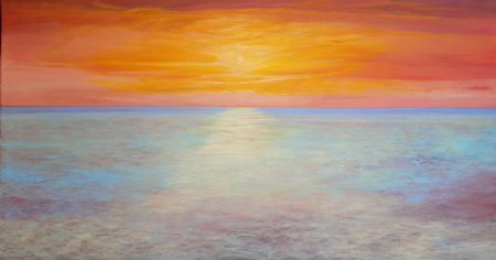 Akryl maleri Sikken sol... af Vibeke Nyholm malet i 2024
