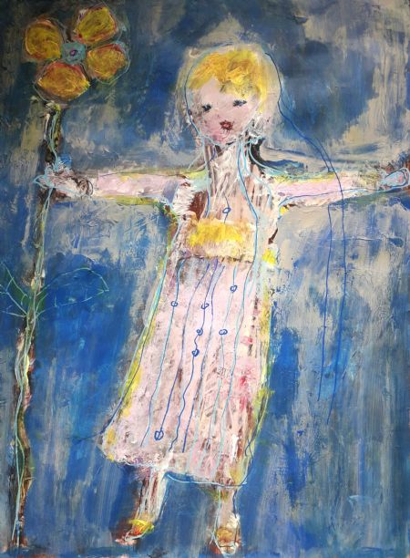 Akryl maleri Spring af Jette Lili Hollesen malet i 2024