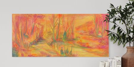 Akryl maleri Sunset af Anette Thorup Hansen (ATH) malet i 2024