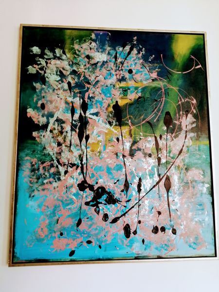 Akryl maleri Intet navn af Lis Vulpius malet i 2016