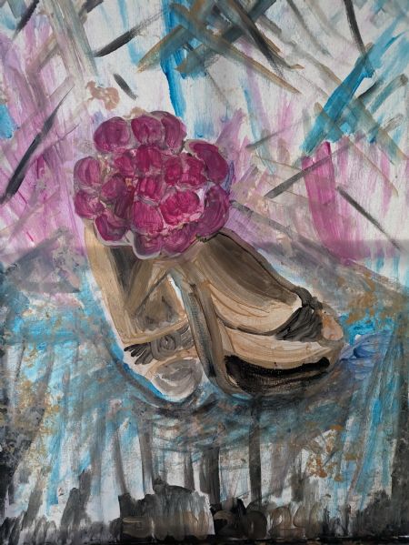 Akryl maleri Love shoes af JANE VAHLKVIST malet i 2024