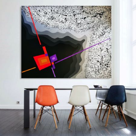 Akryl maleri A DISTANT TIME A DISTANT PLACE af i Van Balco Art malet i 2021