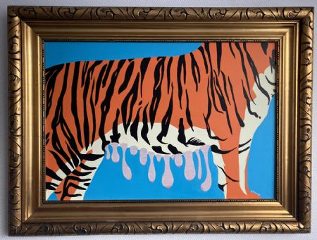 Akryl maleri Mrs. Tiger af Brad Mossman malet i 2024