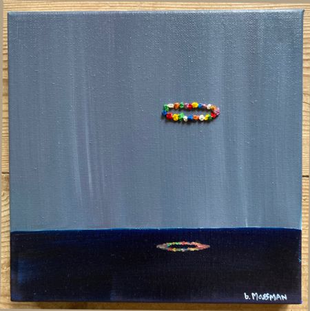 Olie maleri Lovely Flying Object af Brad Mossman malet i 2023