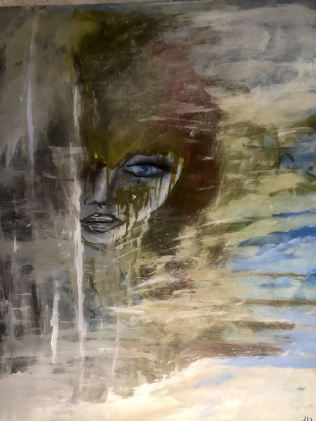 Akryl maleri Drømmen af Alice Øhlenschlæger hillman malet i 2024