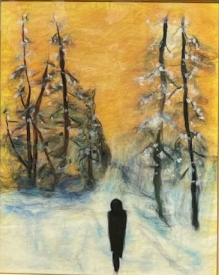  maleri Vinterskumring af Lis Gaarde-Johansen malet i 2024
