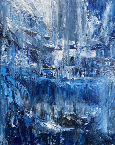 Akryl maleri Ekspression - Frozen af Anette Thorup Hansen (ATH) malet i 2022