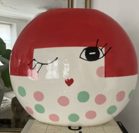 maleri Vase Yayoi Kusama af Eva Elisabeth Scott malet i 2018