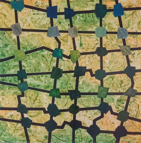 Akryl maleri Net - Habitat 35 af Troels Bruun Jørgensen malet i 2024