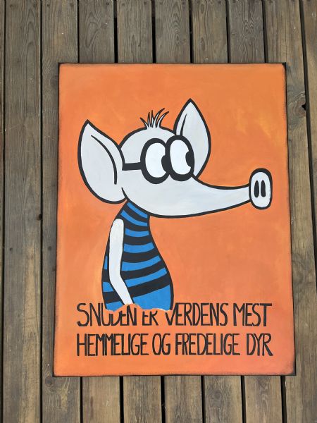 Akryl maleri Homage til Snuden af Annette Mahoney malet i 2024
