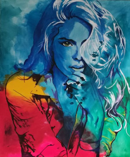 Akryl maleri Seductive (2018) af Christina Ahlgr malet i 2018